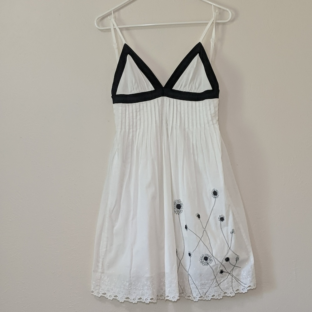To The Max Pleated Embroidered Dress